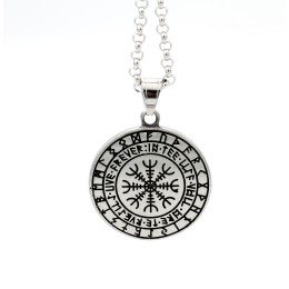 Kaelakett - Vegvisir ruunidega terasest